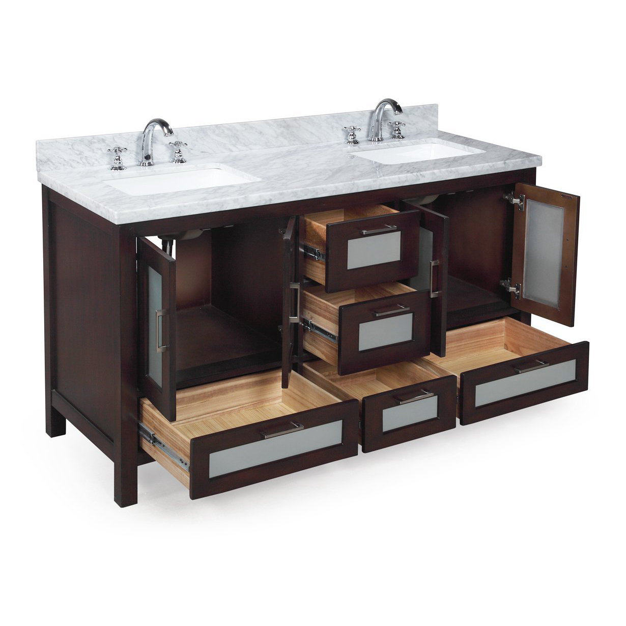 KBC Manhattan 60" Double Bathroom Vanity Set & Reviews Wayfair